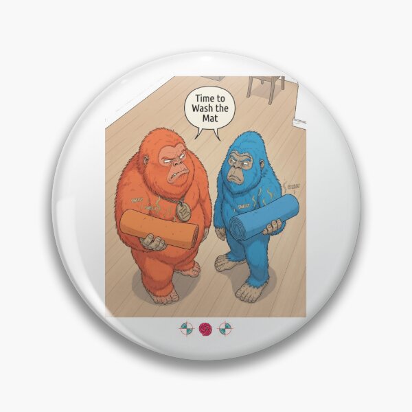 Item preview, Smelly Yoga Mat Funny Bigfoot Cartoon Cute Workout Humor Design designed and sold by Whimsy Trail Co.