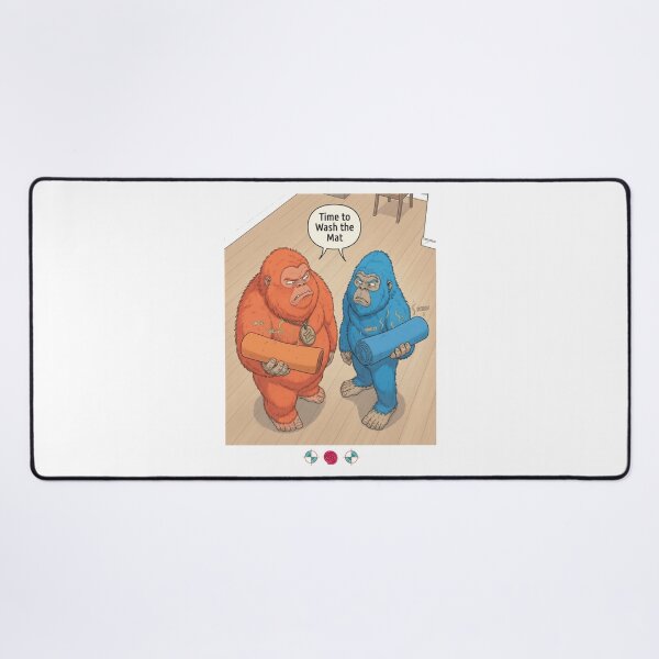 Item preview, Smelly Yoga Mat Funny Bigfoot Cartoon Cute Workout Humor Design designed and sold by Whimsy Trail Co.