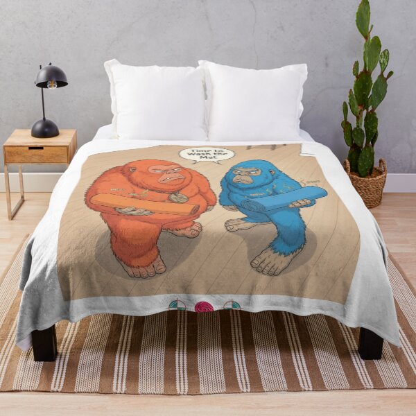 Aperçu de l'œuvre Tapis de yoga malodorant, dessin animé amusant de Bigfoot, design mignon et humoristique pour l'entraînement créée et vendue par Whimsy Trail Co.