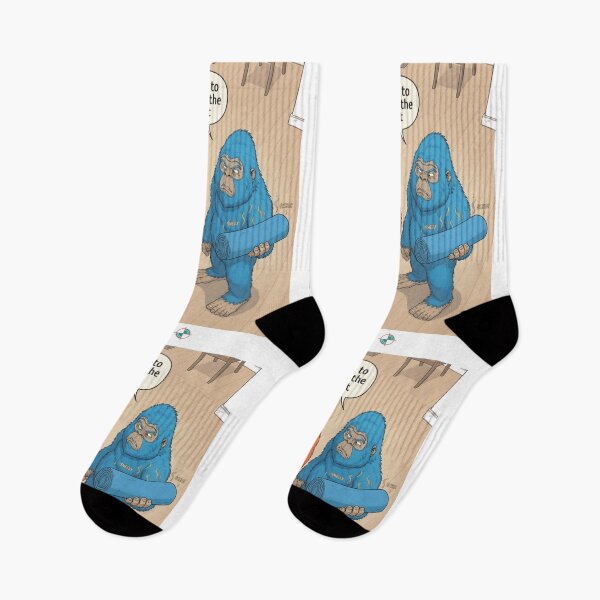 Item preview, Smelly Yoga Mat Funny Bigfoot Cartoon Cute Workout Humor Design designed and sold by Whimsy Trail Co.