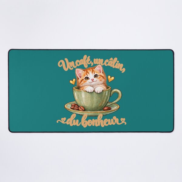 Item preview, Un café, un câlin, du bonheur – T-shirt chaton dans une tasse designed and sold by NinaCreator.
