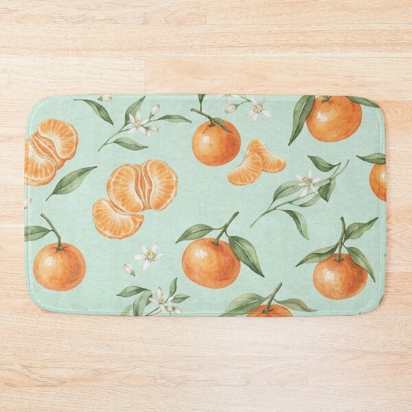 Item preview, Watercolor Mandarin Orange Fruit Pattern designed and sold by SassyArtistry.