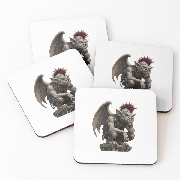 Aperçu de l'œuvre Punk Gargoyle Halloween Gothic Art créée et vendue par Ingorgia Studio.