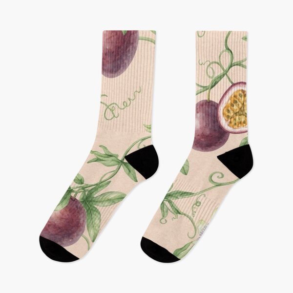 Artikelvorschau, Aquarell-Passionsfrucht-Blumenmuster entworfen und verkauft von SassyArtistry.