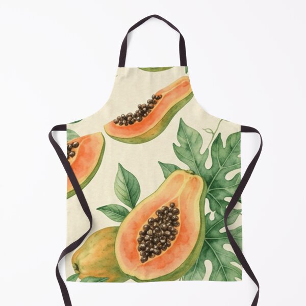 Item preview, Watercolor Papaya Tropical Fruit Pattern designed and sold by SassyArtistry.