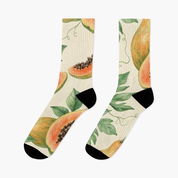 Item preview, Patrón de papaya en acuarela, fruta tropical. designed and sold by SassyArtistry.
