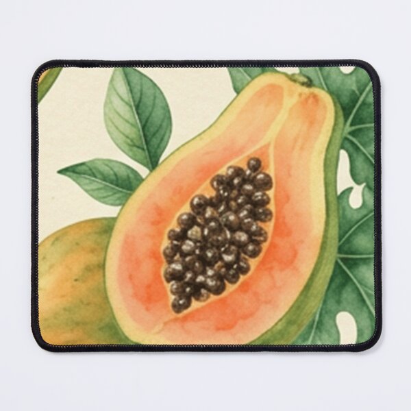 Item preview, Watercolor Papaya Tropical Fruit Pattern designed and sold by SassyArtistry.