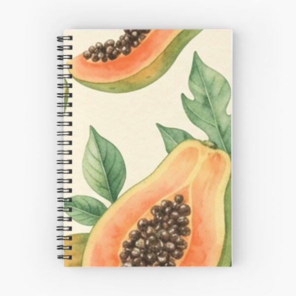 Item preview, Watercolor Papaya Tropical Fruit Pattern designed and sold by SassyArtistry.