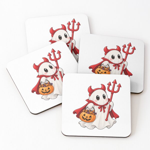 Item preview, Cute Ghost in Devil Costume Trick or Treating designed and sold by Seasons & Reasons.