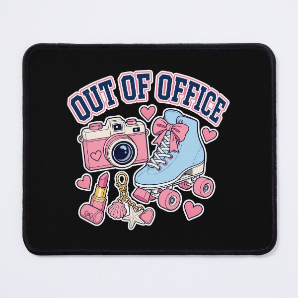 Item preview, Out Of Office Graphic T-Shirt | Cute Pastel Retro Roller Skate Tee designed and sold by Design Vibras.