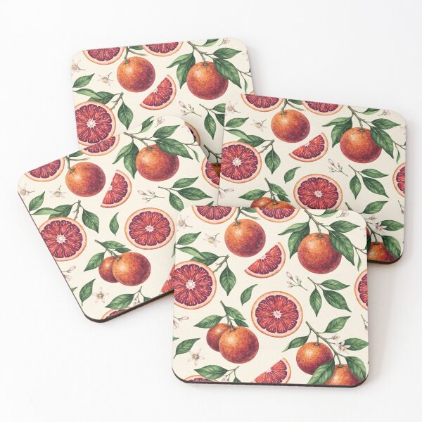Item preview, Watercolor Blood Orange Citrus Pattern designed and sold by SassyArtistry.