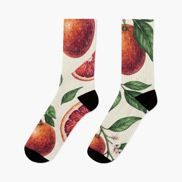 Aperçu de l'œuvre Motif d'agrumes à l'aquarelle orange sanguine créée et vendue par SassyArtistry.