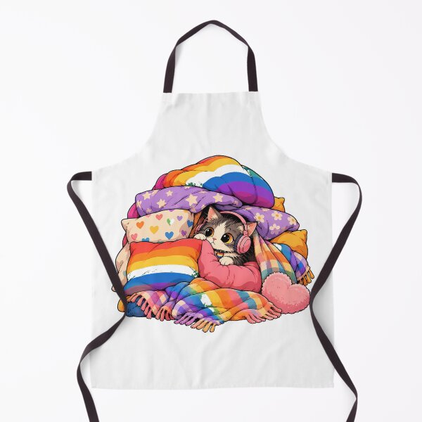 Item preview, Pride Cat Headphones Rainbow Blanket Music Lover designed and sold by chattsuede.