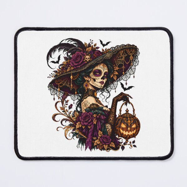 Item preview, Gothic Witch Calavera Sugar Skull Halloween designed and sold by chattsuede.