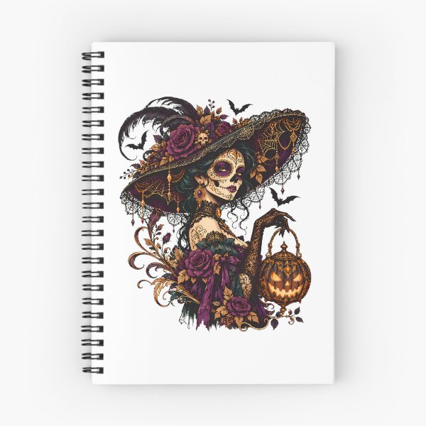 Item preview, Gothic Witch Calavera Sugar Skull Halloween designed and sold by chattsuede.
