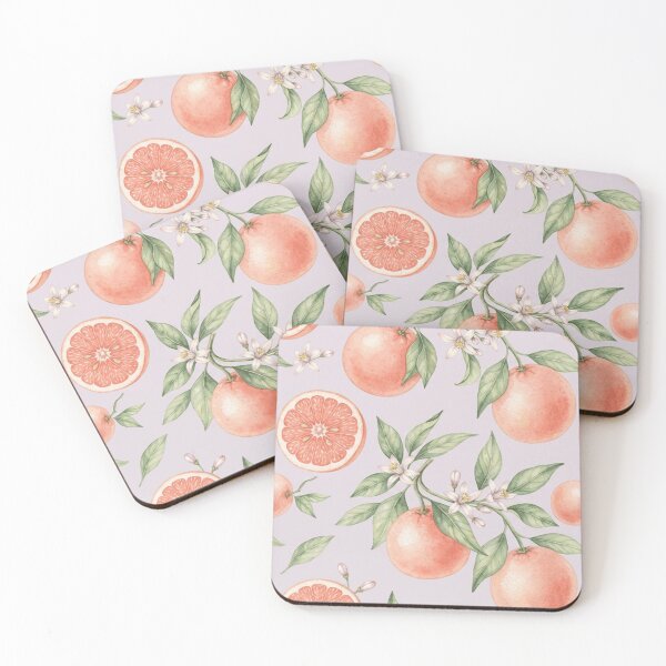 Item preview, Watercolor Pink Grapefruit Citrus Pattern designed and sold by SassyArtistry.