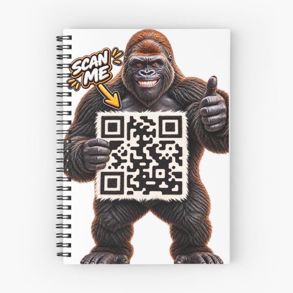 Item preview, Gorilla QR Code Prank Quotes designed and sold by artvizual.