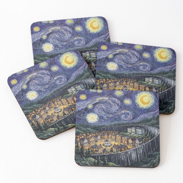 Artikelvorschau, Wayward Pines Starry Night Town Wall entworfen und verkauft von Bad-Decisions-Designs.