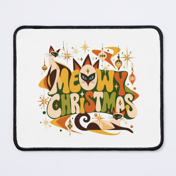 Item preview, Siamese Cat Atomic Starburst Meowy Christmas designed and sold by chattsuede.