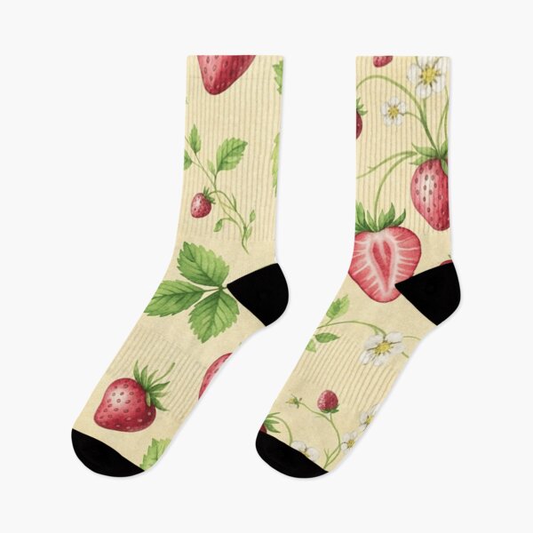 Item preview, Watercolor Strawberry Garden Fruit Pattern designed and sold by SassyArtistry.