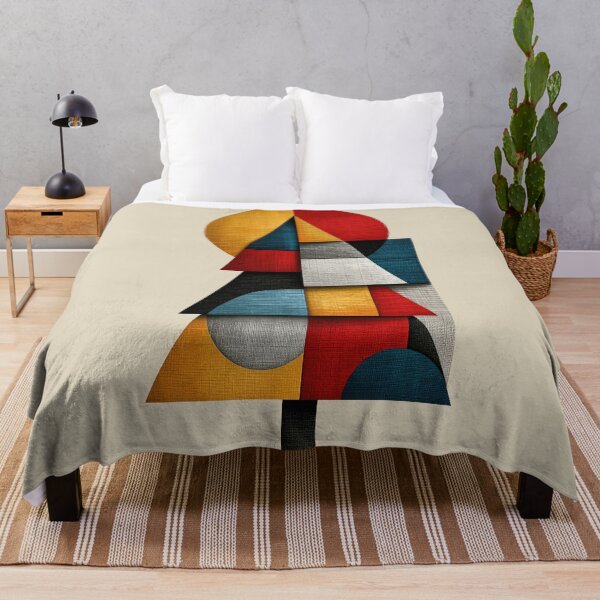 Item preview, Abstract Geometric Christmas Tree Art Print designed and sold by colorful-white.