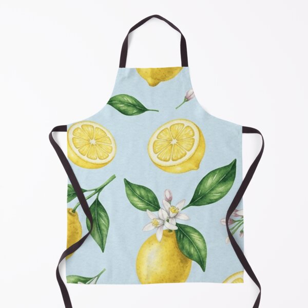 Aperçu de l'œuvre Motif botanique d'agrumes citron à l'aquarelle créée et vendue par SassyArtistry.
