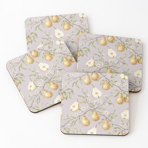 Item preview, Watercolor Golden Pear Botanical Pattern designed and sold by SassyArtistry.