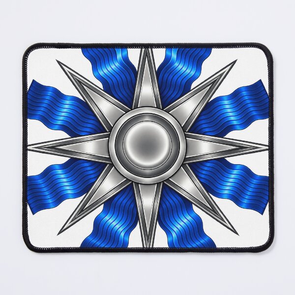 Item preview, Azure Compass Star Silver Eight-Point Emblem designed and sold by namreto.