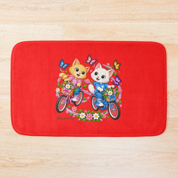 Item preview, CYCLING WITH MIA AND PIA - From the book series "Mia and Pia - Coloring fun meets cat knowledge - Adventures to color, learn and marvel at". designed and sold by WasserSonneWind.