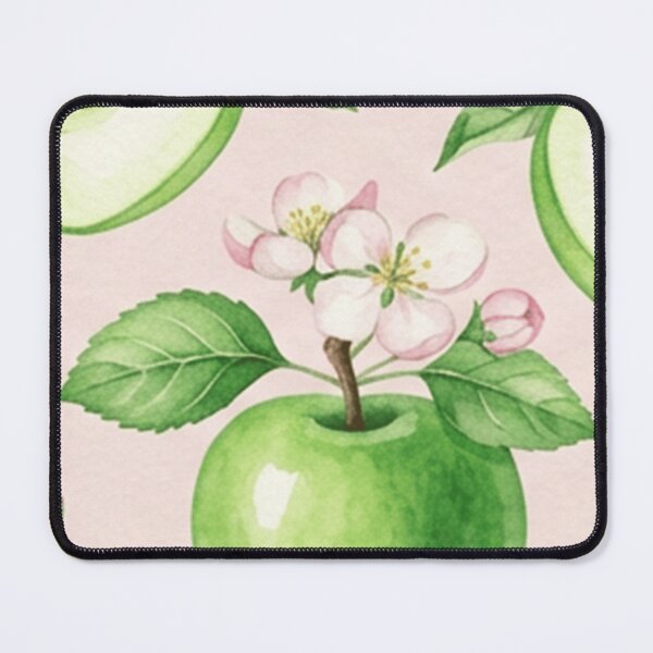 Artikelvorschau, Aquarellmuster mit grünen Apfelblüten entworfen und verkauft von SassyArtistry.
