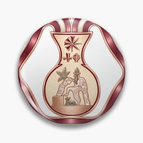 Item preview, Winged Emblem Medallion Burgundy, Ivory & Gold designed and sold by namreto.