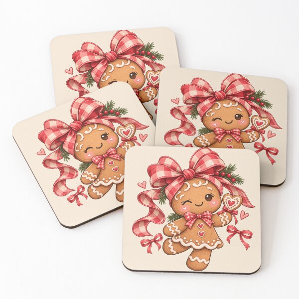 Item preview, Coquette Gingerbread Christmas – Cute Bow Holiday Gift for Her designed and sold by 1DreamerShop.