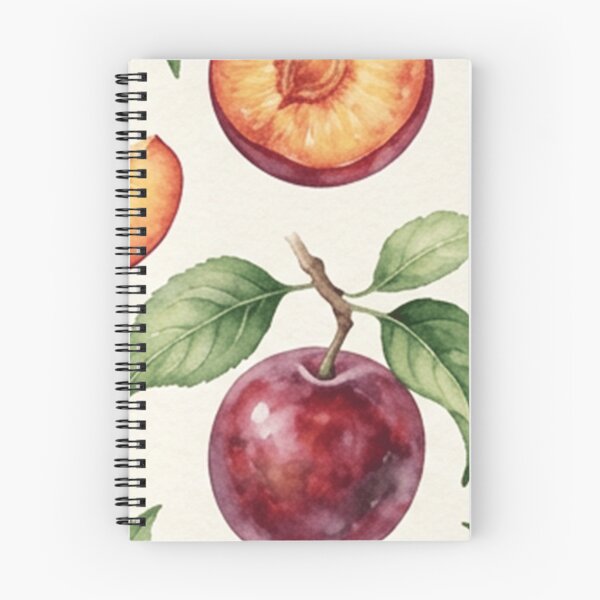 Item preview, Watercolor Plum Blossom Fruit Pattern designed and sold by SassyArtistry.