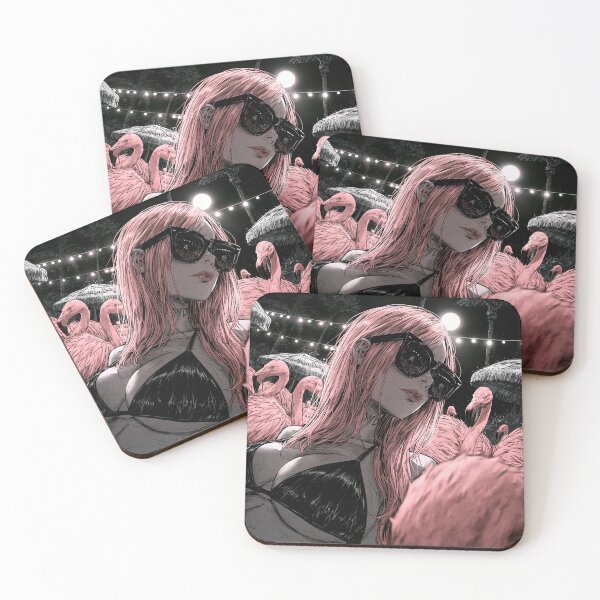 Item preview, Pink Flamingo Nights – Surreal Portrait designed and sold by Mr Ai Shop.