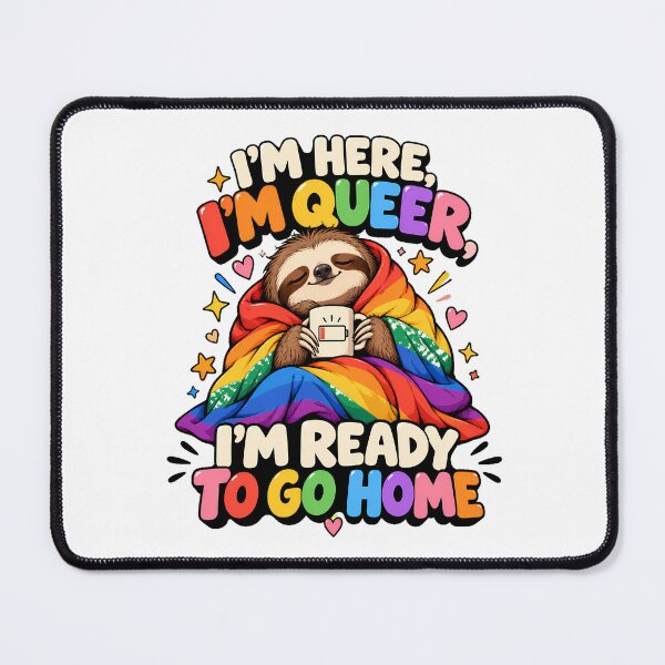 Item preview, Queer Sloth Rainbow Blanket Homebody Pride designed and sold by chattsuede.
