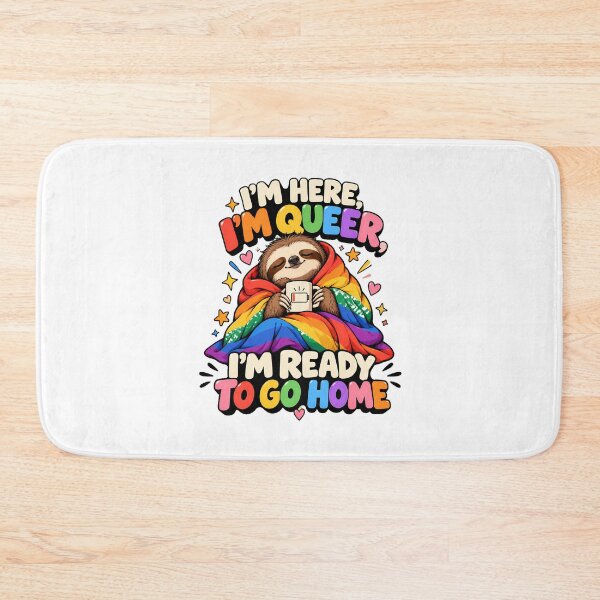 Item preview, Queer Sloth Rainbow Blanket Homebody Pride designed and sold by chattsuede.