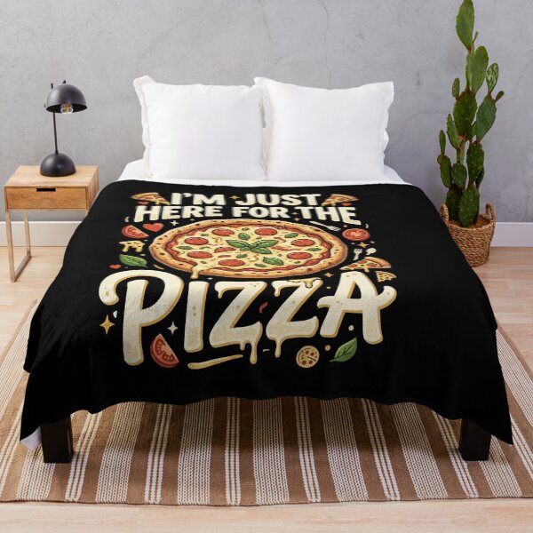 Aperçu de l'œuvre Anti-rencontres et relations : Je suis juste là pour la pizza ! Cadeau pour célibataires créée et vendue par AmeliaShirts.
