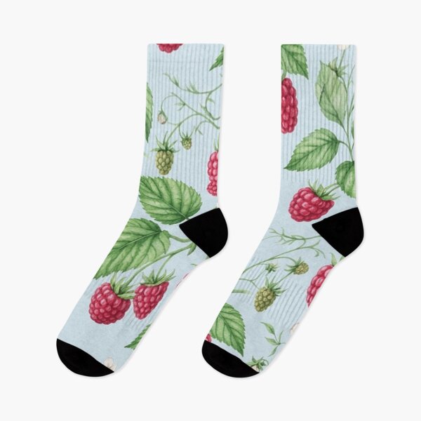 Item preview, Watercolor Raspberry Botanical Fruit Pattern designed and sold by SassyArtistry.