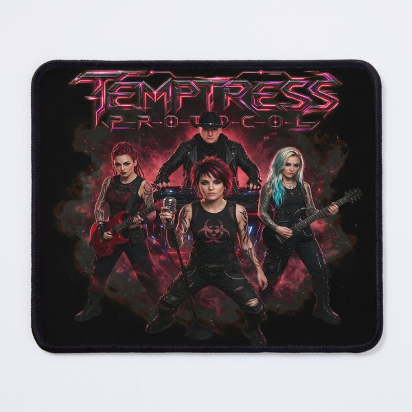 Item preview, Temptress Protocol: Band merch in fire designed and sold by AIRebel.