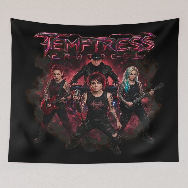 Item preview,  Temptress Protocol: Band merch in fire designed and sold by AIRebel.