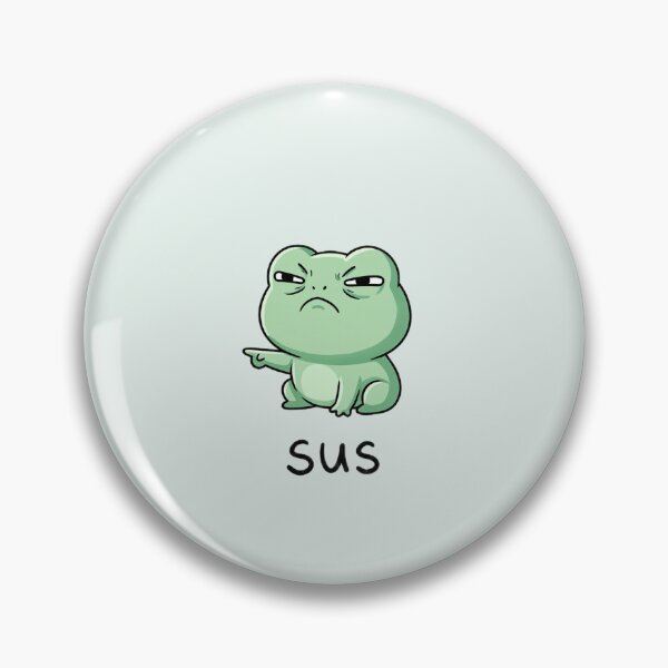 Item preview, Cute Kawaii frog "sus" meme designed and sold by pixellm.