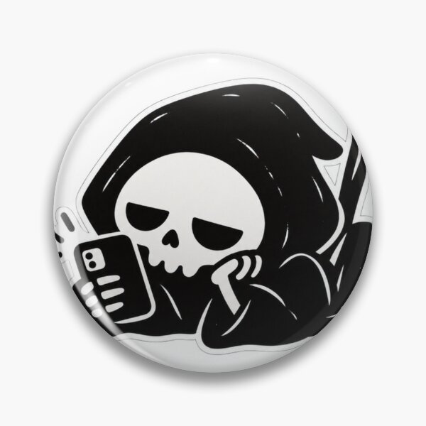 Item preview, Doomscrolling Grim Reaper designed and sold by Ashen Threads Studio.