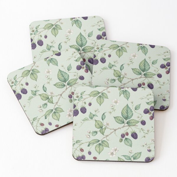Item preview, Watercolor Blackberry Botanical Fruit Pattern designed and sold by SassyArtistry.