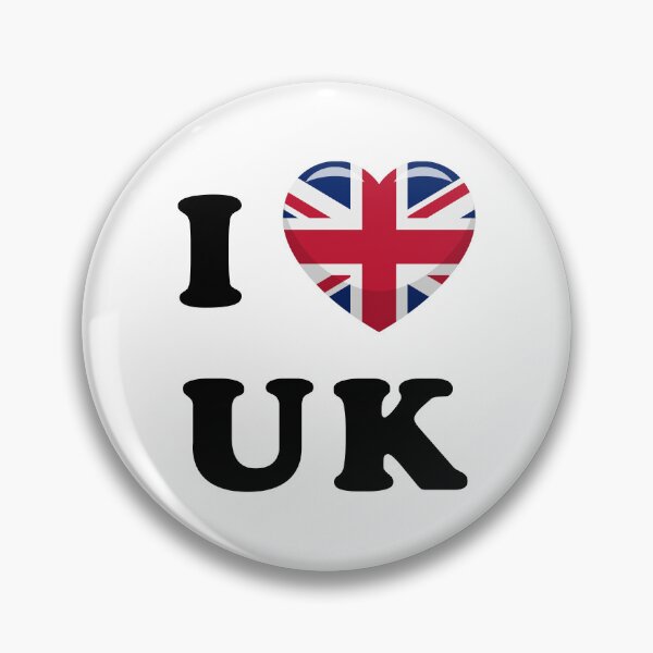 Item preview, I Love UK / I Heart United Kingdom (Black text with flag heart) designed and sold by STUDIO-72.