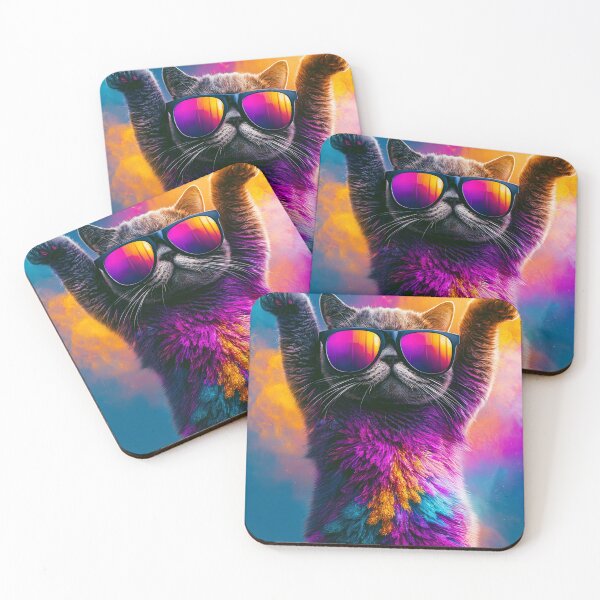 Item preview, Paws Up – Colourful Party Cat designed and sold by Mr Ai Shop.