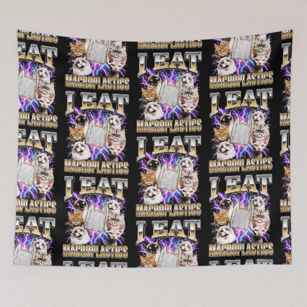 Item preview, Halloween Cats Eat Macroplastics Funny Meme designed and sold by d247.