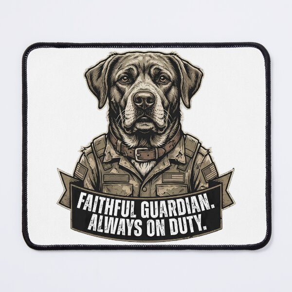 Item preview, Faithful Guardian Always On Duty Tactical K9 Military Labrador Dog designed and sold by BellabdO.