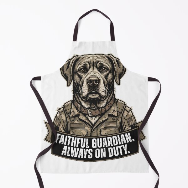 Item preview, Faithful Guardian Always On Duty Tactical K9 Military Labrador Dog designed and sold by BellabdO.