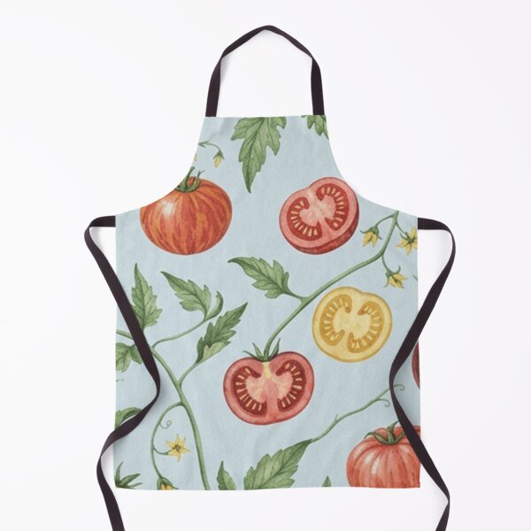 Aperçu de l'œuvre Motif aquarelle de jardin de tomates anciennes créée et vendue par SassyArtistry.