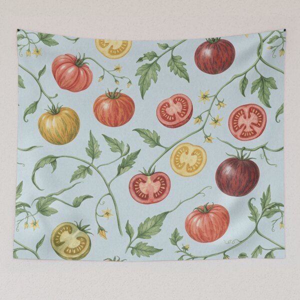 Item preview, Watercolor Heirloom Tomato Garden Pattern designed and sold by SassyArtistry.